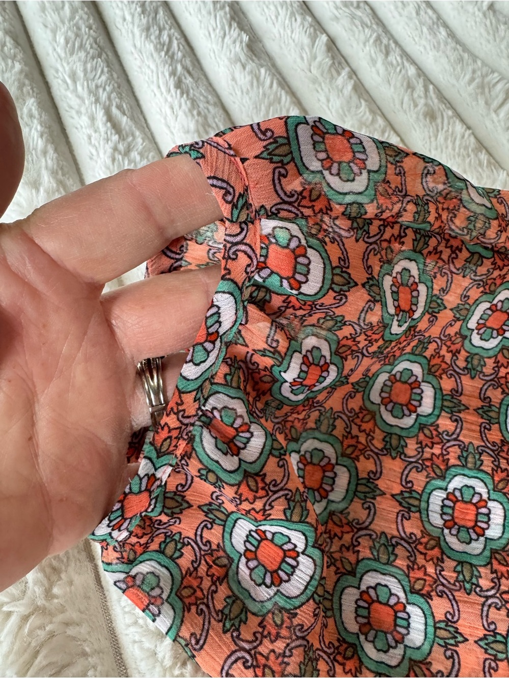 Anthropology Figueroa & Flower multicoloured BOHO FLORAL Paisley Blouse - med - Picture 11 of 15